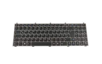 MP-08J46CH-430W original Clevo keyboard CH (swiss) black/grey