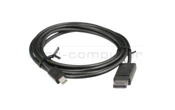 Mini-DisplayPort data / charging cable black original 2,00m suitable for Lenovo ThinkPad P70 (20ES/20ER)