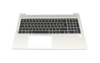 N01933-041 original HP keyboard incl. topcase DE (german) black/silver with backlight