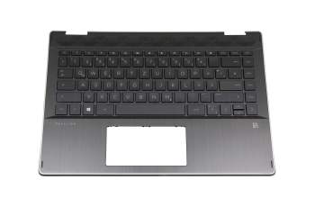 NBLBJA original HP keyboard incl. topcase DE (german) black/black with backlight