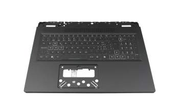 NKI151334C original Acer keyboard incl. topcase CH (swiss) black/transparent/black with backlight