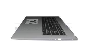 NKI151S0C2 original Acer keyboard incl. topcase DE (german) black/silver with backlight