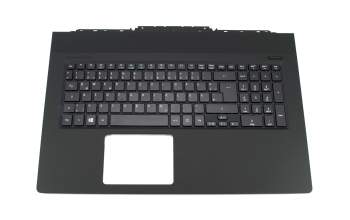 NSK-R61BW 0G original Acer keyboard incl. topcase DE (german) black/black with backlight