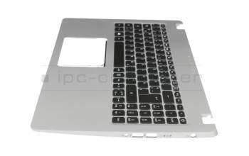 OKN1-232GE22 original Acer keyboard incl. topcase DE (german) black/silver with backlight