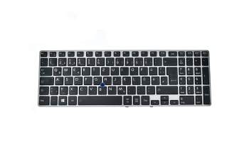 P000594830 original Toshiba keyboard DE (german) black/grey with backlight and mouse-stick