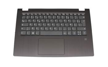 PK09000JB40 original Lenovo keyboard incl. topcase FR (french) grey/grey