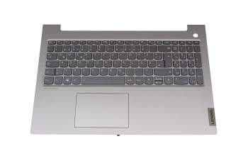 PK09000QQ20 original Lenovo keyboard incl. topcase DE (german) grey/grey with backlight