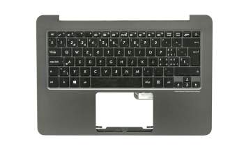 PK1319Y936S original Asus keyboard incl. topcase SF (swiss-french) black/grey