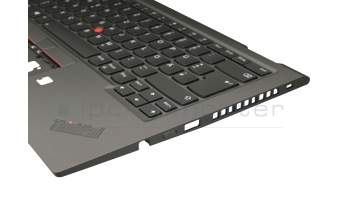 PK131AF2B11 original Lenovo keyboard incl. topcase DE (german) black/grey with backlight and mouse-stick