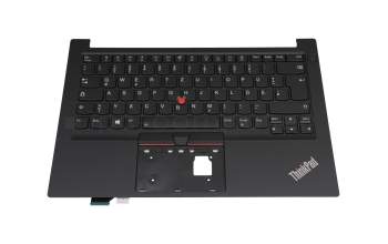 PK131HJ3B11 original Lenovo keyboard incl. topcase DE (german) black/black with backlight and mouse-stick with on/off switch