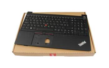 PK131HK3B12 original Lenovo keyboard incl. topcase CH (swiss) black/black with backlight and mouse-stick