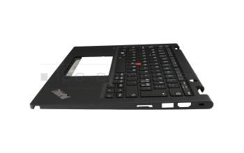 PK132S93B34 original Lenovo keyboard incl. topcase ND (nordic) black/black with backlight and mouse-stick