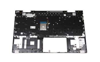 PK132UR3A11 original Compal keyboard incl. topcase DE (german) silver/silver with backlight (UMA)