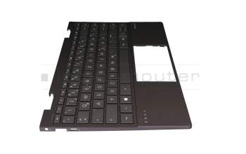 PK132V61C11 original HP keyboard incl. topcase DE (german) black/black with backlight