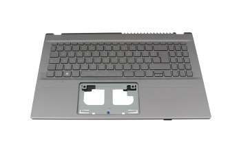 PK133TY1C18 original Acer keyboard incl. topcase FR (french) grey/grey with backlight