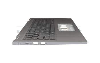 QV03P_A10EWL original Acer keyboard incl. topcase DE (german) grey/grey with backlight