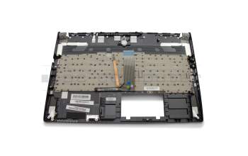 S1N3EDE204SA0 original MSI keyboard incl. topcase DE (german) black/black with backlight Multicolor