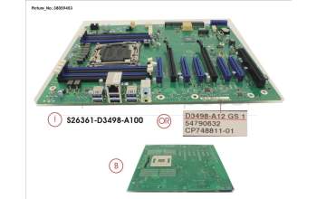Fujitsu S26361-D3498-A100 MAINBOARD D3498A (FOR YMFD,YMFE)