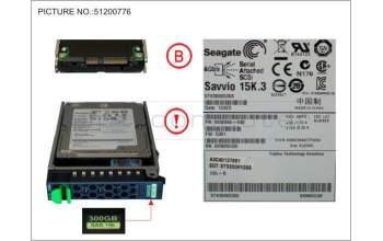 Fujitsu S26361-F3292-L530 HD SAS 3G 300GB 15K HOT PLUG 2.5\' EP