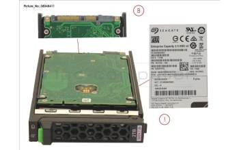 Fujitsu Fujitsu HD SATA 6G 2TB 7.2K HOT PL 2.5\" BC 512n for Fujitsu Primergy RX4770 M6