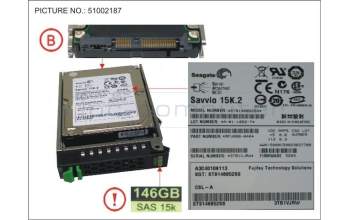 Fujitsu S26361-F4482-L514 HD SAS 6G 146GB 15K HOT PL 2.5\' EP 300