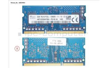 Fujitsu MEMORY 2GB DDR3-1600 SO for Fujitsu Futro S720