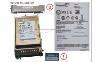 Fujitsu S26361-F5225-L200 SSD SATA 6G 200GB MLC HOT P 2.5\' EP MAIN