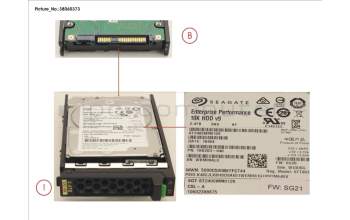 Fujitsu HD SAS 12G 2.4TB 10K 512E HOT PL 2.5\' EP for Fujitsu Primergy RX4770 M6