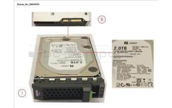 Fujitsu S26361-F5636-L200 Fujitsu HD SATA 6G 2TB 7.2K HOT PL 3.5\" BC