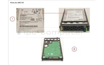 Fujitsu HD SAS 12G 1.8TB 10K 512E HOT PL 2.5\' EP for Fujitsu Primergy RX4770 M6