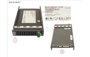 Fujitsu SSD SATA 6G 960GB MU SFF SLIM for Fujitsu Primergy RX4770 M6