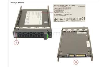 Fujitsu SSD SATA 6G RI 7.68TB IN SFF SLIM for Fujitsu Primergy RX4770 M6
