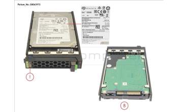 Fujitsu HD SED SAS 12G 1,2TB 10K SFF 512N HP EP for Fujitsu Primergy RX4770 M6