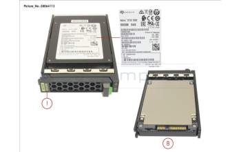 Fujitsu SSD SAS 12G WI 800GB IN SFF SLIM for Fujitsu Primergy RX4770 M6
