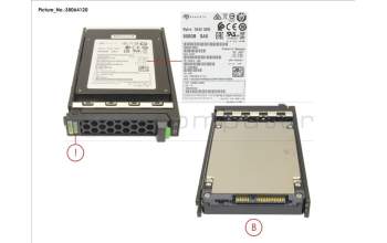 Fujitsu SSD SAS 12G MU 800GB IN SFF SLIM for Fujitsu Primergy RX4770 M6