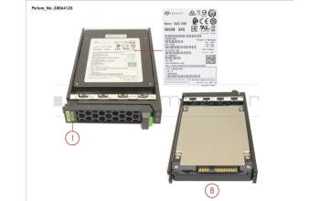 Fujitsu SSD SAS 12G RI 960GB IN SFF SLIM for Fujitsu Primergy RX4770 M6
