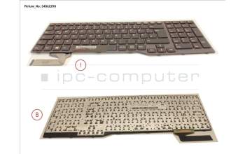 Fujitsu S26391-F2316-B221 KEYBOARD BLACK W/O TS GERMAN