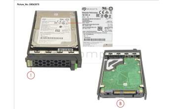 Fujitsu HD SAS 12G 900GB 15K HOT PL 2.5\' EP for Fujitsu Primergy RX4770 M6