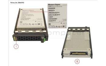 Fujitsu SSD SAS 12G 1.6TB MIXED-USE 2.5\' H-P EP for Fujitsu Primergy RX4770 M6