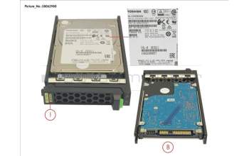 Fujitsu HD SAS 12G 900GB 10K 512N HOT PL 2.5\' EP for Fujitsu Primergy RX4770 M6