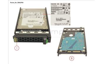 Fujitsu HD SAS 12G 900GB 10K 512E HOT PL 2.5\' EP for Fujitsu Primergy RX4770 M6