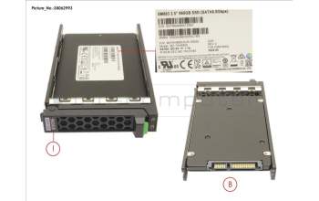 Fujitsu SSD SATA 6G 960GB MIXED-USE 2.5\' H-P EP for Fujitsu Primergy RX4770 M6