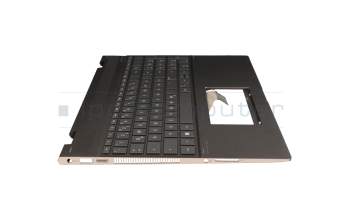 SG-90500-XDA original HP keyboard incl. topcase DE (german) anthracite/grey with backlight