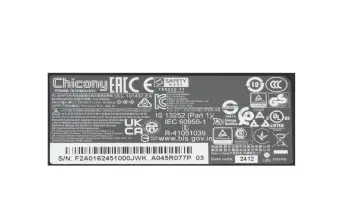 SHS Computer NJ50CU (i3-10110U) AC-adapter 45.0 Watt