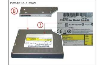 Fujitsu SMX:SN-208AB-BL SATA DVD SM SL