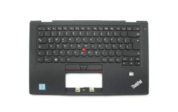 SN20K74758 original Lenovo keyboard incl. topcase DE (german) black/black with backlight and mouse-stick