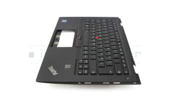 SN20K74758 original Lenovo keyboard incl. topcase DE (german) black/black with backlight and mouse-stick