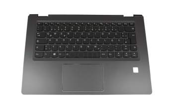 SN20K82296 original Lenovo keyboard incl. topcase DE (german) black/black with backlight with recess for fingerprint reader