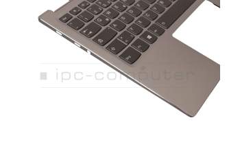 SN20M61475 original Lenovo keyboard incl. topcase DE (german) grey/silver with backlight