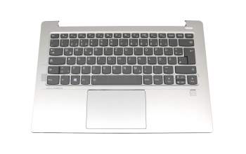 SN20Q40661 original Lenovo keyboard incl. topcase DE (german) grey/silver with backlight (fingerprint)